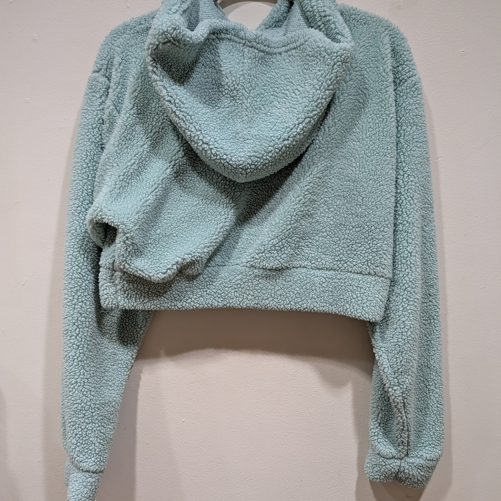 Mint Green Totoro Fleece Hoodie XL Short - Picture 3 of 6